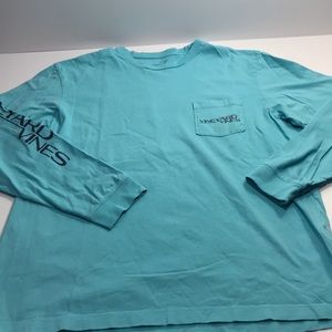 Vineyard Vines Blue Boat Graphic Long Sleeve Med